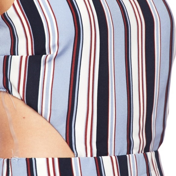 JUMPSUIT striped wide legged pants Blue - Picture 4 of 4